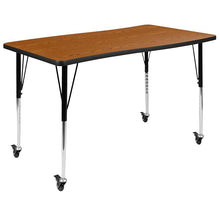 Load image into Gallery viewer, 3 Piece Mobile 76" Wave Grey Thermal Activity Table Set - Height Short Legs
