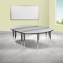 Load image into Gallery viewer, 2 Piece 86&quot; Wave Grey Thermal Activity Table Set - Standard Height Legs
