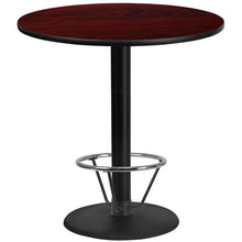 Load image into Gallery viewer, 42'' Round Mahogany Table Top with 24'' Round Bar Height
