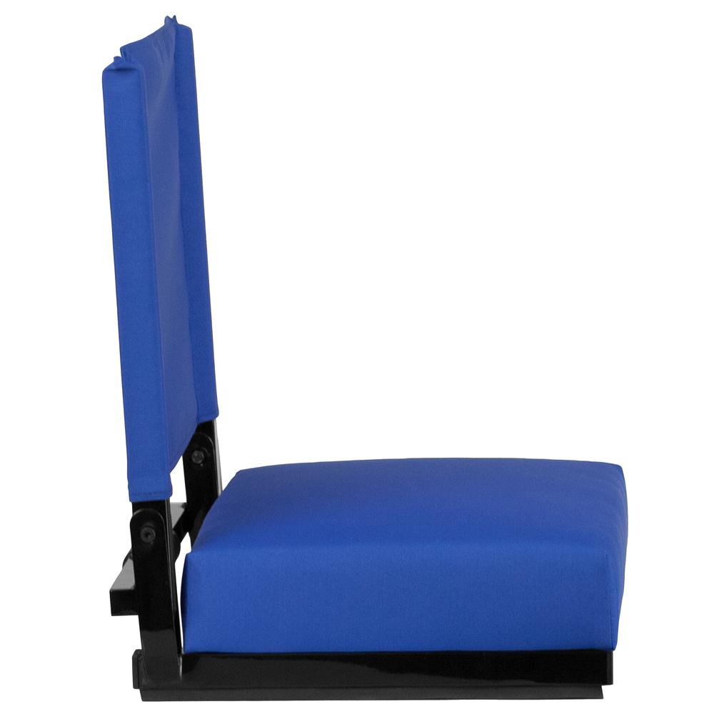 Lightweight Stadium Chair with Handle, Ultra-Padded Seat, Blue