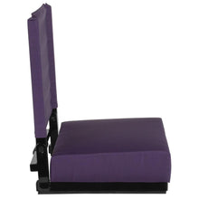 Load image into Gallery viewer, Lightweight Stadium Chair with Handle, Ultra-Padded Seat, Dark Purple
