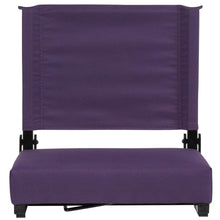 Load image into Gallery viewer, Lightweight Stadium Chair with Handle, Ultra-Padded Seat, Dark Purple
