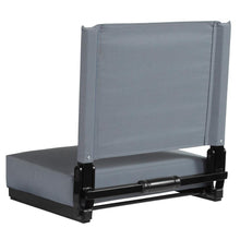 Load image into Gallery viewer, Lightweight Stadium Chair with Handle, Ultra-Padded Seat, Gray

