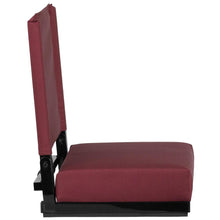 Load image into Gallery viewer, Lightweight Stadium Chair with Handle, Ultra-Padded Seat, Maroon
