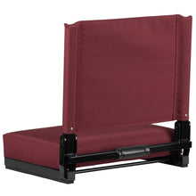 Load image into Gallery viewer, Lightweight Stadium Chair with Handle, Ultra-Padded Seat, Maroon

