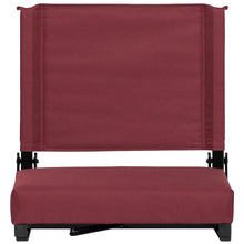 Load image into Gallery viewer, Lightweight Stadium Chair with Handle, Ultra-Padded Seat, Maroon
