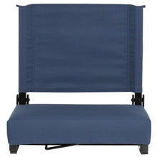 Load image into Gallery viewer, Lightweight Stadium Chair with Handle, Ultra-Padded Seat, Navy Blue
