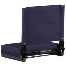 Load image into Gallery viewer, Lightweight Stadium Chair with Handle, Ultra-Padded Seat, Navy
