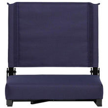 Load image into Gallery viewer, Lightweight Stadium Chair with Handle, Ultra-Padded Seat, Navy
