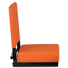 Load image into Gallery viewer, Lightweight Stadium Chair with Handle, Ultra-Padded Seat, Orange
