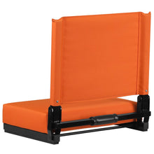 Load image into Gallery viewer, Lightweight Stadium Chair with Handle, Ultra-Padded Seat, Orange
