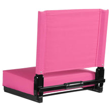Load image into Gallery viewer, Lightweight Stadium Chair with Handle, Ultra-Padded Seat, Pink
