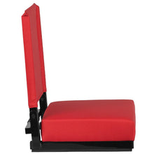 Load image into Gallery viewer, Lightweight Stadium Chair with Handle, Ultra-Padded Seat, Red

