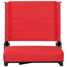 Load image into Gallery viewer, Lightweight Stadium Chair with Handle, Ultra-Padded Seat, Red
