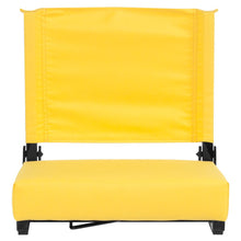 Load image into Gallery viewer, Lightweight Stadium Chair with Handle, Ultra-Padded Seat, Yellow
