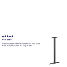 Load image into Gallery viewer, 5'' x 22'' Restaurant Table T-Base with 3'' Dia. Bar Height Column
