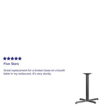 Load image into Gallery viewer, 23.75'' x 30'' Restaurant Table X-Base with 3'' Dia. Table Height Column
