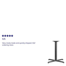 Load image into Gallery viewer, 30&#39;&#39; x 30&#39;&#39; Restaurant Table X-Base with 3&#39;&#39; Dia. Table Height Column
