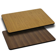 Load image into Gallery viewer, 24'' x 42'' Rectangular Table Top with Natural or Walnut Reversible Laminate Top
