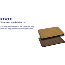 Load image into Gallery viewer, 24'' x 42'' Rectangular Table Top with Natural or Walnut Reversible Laminate Top
