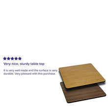 Load image into Gallery viewer, 36'' Square Table Top with Natural or Walnut Reversible Laminate Top
