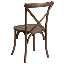 Load image into Gallery viewer, Stackable Early American Wood Cross Back Chair
