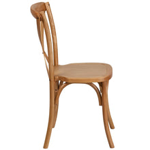 Load image into Gallery viewer, Stackable Oak Wood Cross Back Chair
