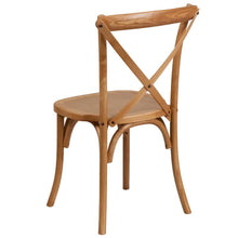 Load image into Gallery viewer, Stackable Oak Wood Cross Back Chair
