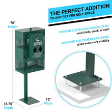 Load image into Gallery viewer, Pet Waste Station with Lidded Pedal Trash Can
