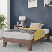 Load image into Gallery viewer, Wood Twin Platform Bed with Wooden Support Slats, No Box Spring Required
