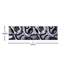 Load image into Gallery viewer, Geometric 2' x 7' Black and Gray Olefin Area Rug, Living Room, Bedroom

