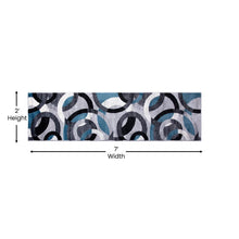 Load image into Gallery viewer, Geometric 2' x 7' Blue and Gray Olefin Area Rug, Living Room, Bedroom
