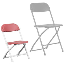 Load image into Gallery viewer, Kids Burgundy Plastic Folding Chair
