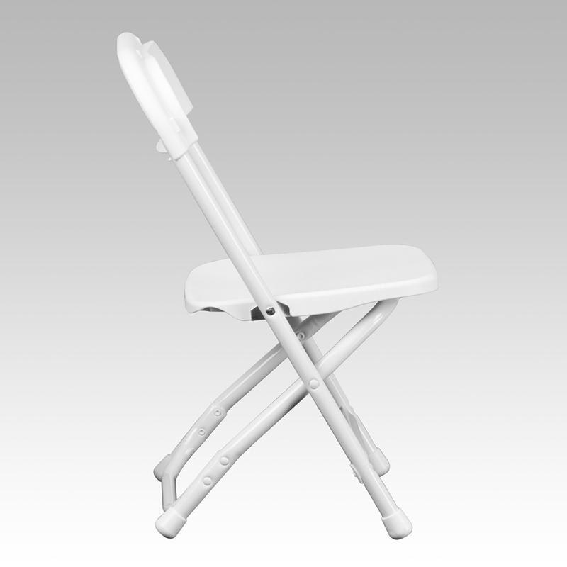 Kids White Plastic Folding Chair