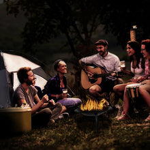 Load image into Gallery viewer, 22.5" Foldable Wood Burning Firepit with Mesh Spark Screen and Poker
