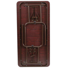 Load image into Gallery viewer, 4-Foot Mahogany Melamine Laminate Folding Banquet Table
