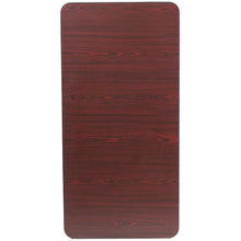 Load image into Gallery viewer, 4-Foot Mahogany Melamine Laminate Folding Banquet Table
