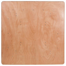 Load image into Gallery viewer, 5-Foot Square Wood Folding Banquet Table
