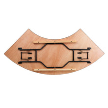 Load image into Gallery viewer, 7.25 ft. x 2.5 ft. Serpentine Wood Folding Banquet Table
