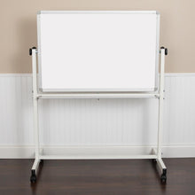 Load image into Gallery viewer, 45.25"W x 54.75"H Double-Sided Mobile White Board with Pen Tray
