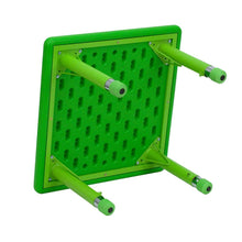 Load image into Gallery viewer, 24'' Square Green Plastic Height Adjustable Activity Table
