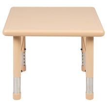 Load image into Gallery viewer, 24" Square Natural Plastic Height Adjustable Activity Table

