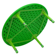 Load image into Gallery viewer, 45'' Round Green Plastic Height Adjustable Activity Table
