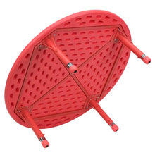 Load image into Gallery viewer, 45'' Round Red Plastic Height Adjustable Activity Table
