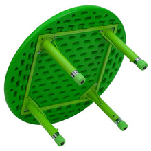 Load image into Gallery viewer, 33'' Round Green Plastic Height Adjustable Activity Table
