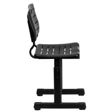 Load image into Gallery viewer, Black Student Chair with Black Pedestal Frame
