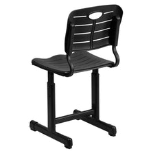 Load image into Gallery viewer, Black Student Chair with Black Pedestal Frame
