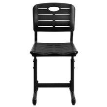 Load image into Gallery viewer, Black Student Chair with Black Pedestal Frame
