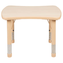 Load image into Gallery viewer, 21.875"W x 26.625"L Rectangular Natural Plastic Height Adjustable Activity Table
