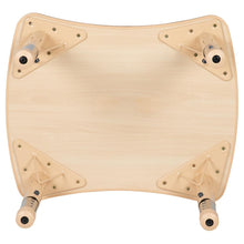 Load image into Gallery viewer, 21.875"W x 26.625"L Rectangular Natural Plastic Height Adjustable Activity Table
